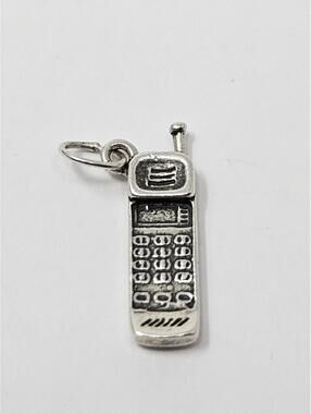 Vintage Sterling Silver 925 Phone Charm 2.2g